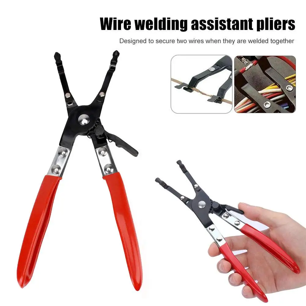 Universal Soldering Plier Car Vehicle Soldering Aid Pliers Metal Wire Welding Clamp Hold 2 Wires Auto Maintenance Repair Tools