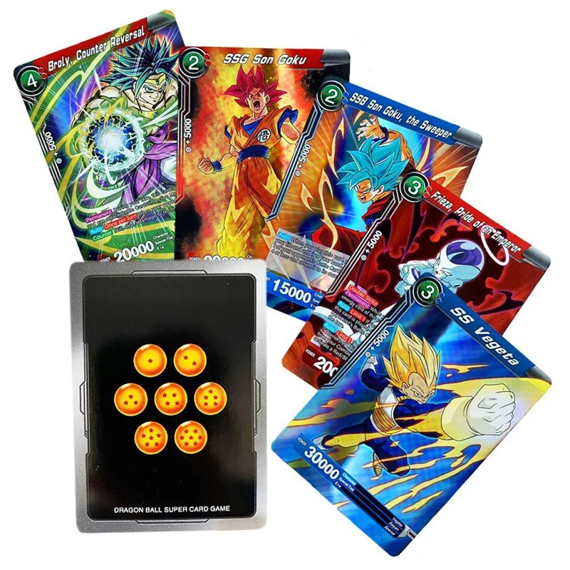 50pcs Cards Shiny Son Goku Super Saiyan Series Signature Game Card Classic Collection Toys