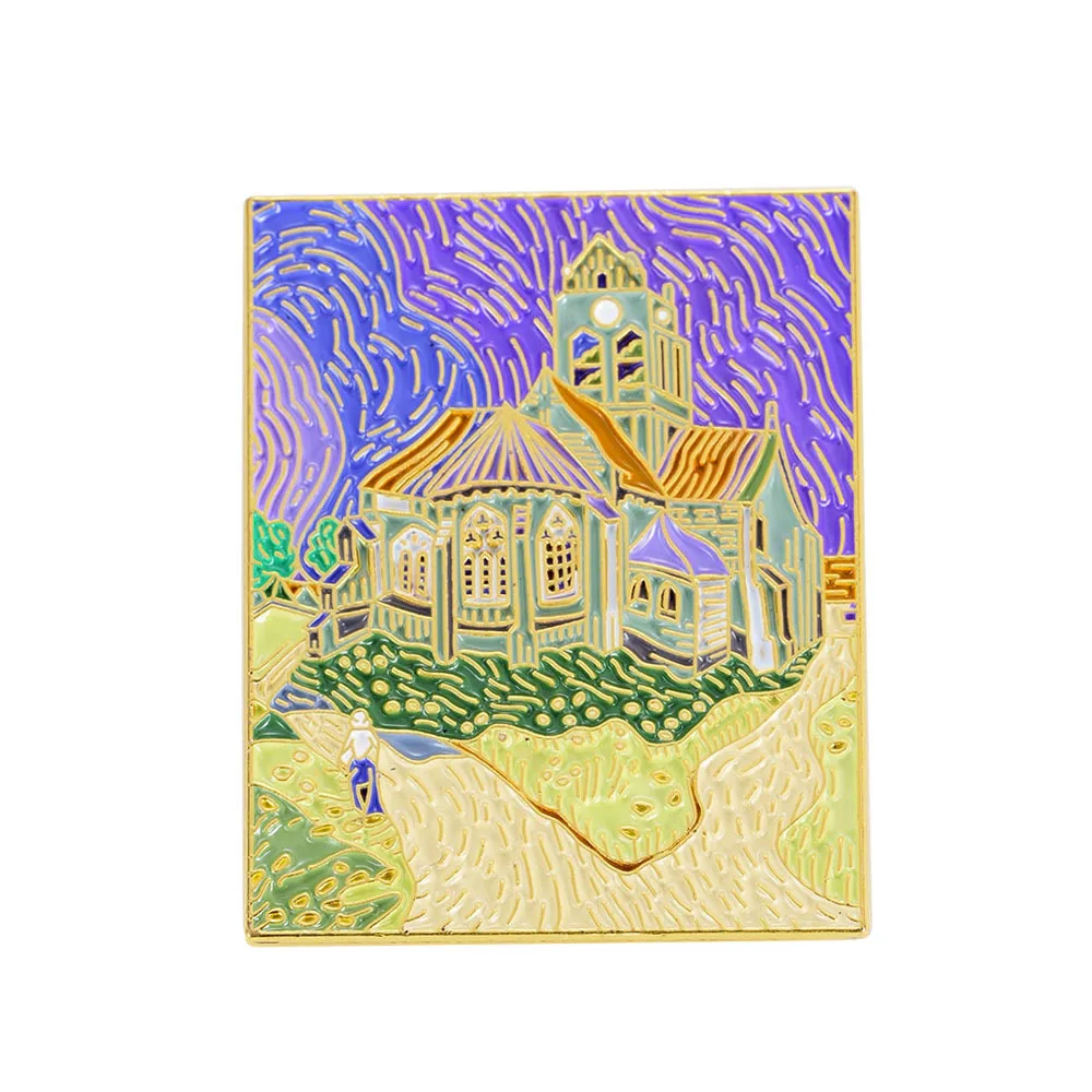 الكرتون الفن الكنيسة الرجال النساء بروش للملابس لطيف لينة المينا دبوس شارات التلبيب دبابيس لحقيبة الظهر مجوهرات الزينة