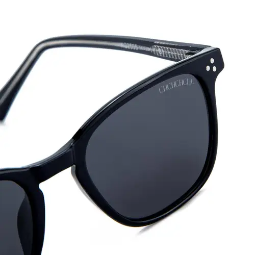 Imagen 2 del producto CH Gafas de sol cuadradas minimalistas Marco de acetato Protección UV Diseño clásico unisex Conjunto completo con estuche Gafas de moda