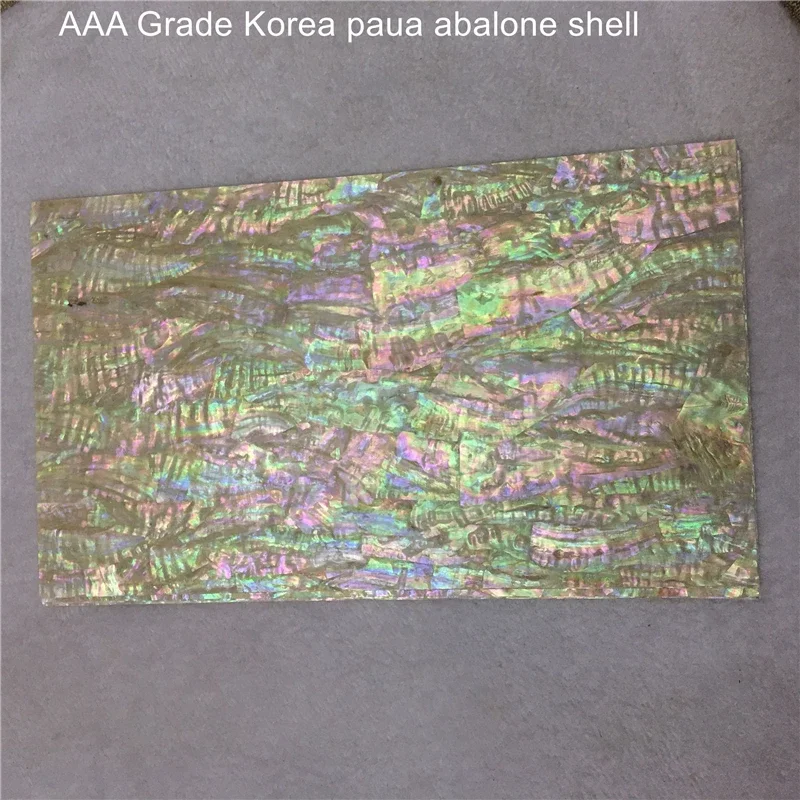 

140*240*0.2mm AAA Grade Korea Paua Abalone shell laminate sheet for musical instrument and wood inlay