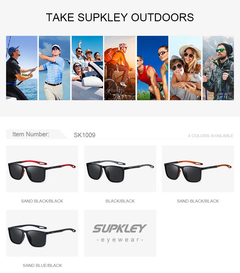 Supkley sport sonnenbrille für männer frauen bequeme leichte polarisierte sonnenbrille uv400 brillen zubehör beste geschenk wahl – Detail 5