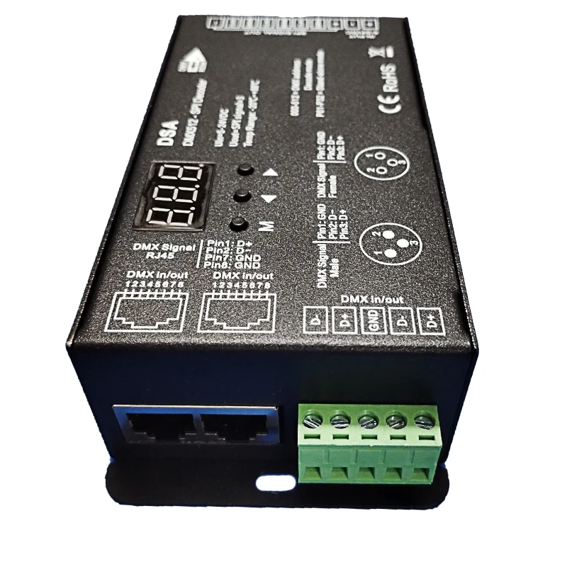 New Led DMX512 to SPI Decoder DMX Converter 1024 Dots TTL Pixel Controller Support 6803/8806/2811/ 2812/2801/3001/9813 IC