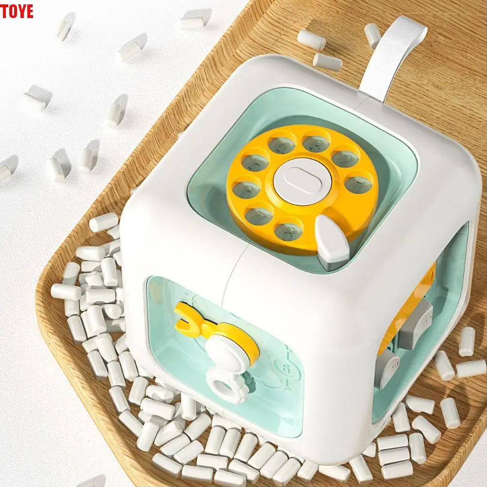 

Practice Skills Montessori Cube Toys Multipurpose Drawer Cube Multipurpose Busy Cube 6 in 1 Educational Montessori Activity Cube