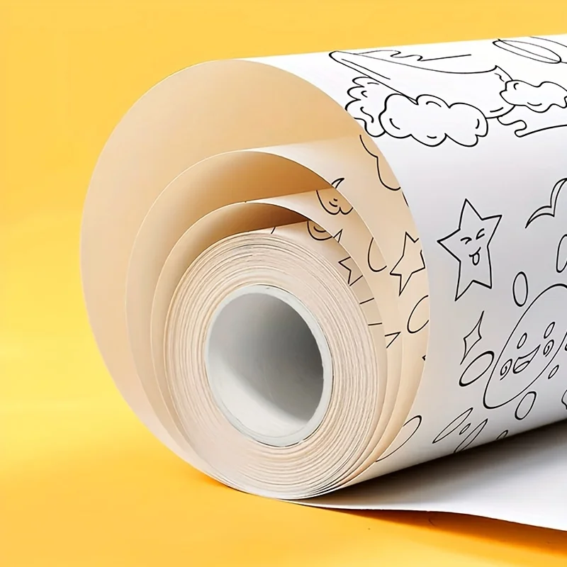 5-Rollen Graffiti-Papier – Zeichenpapier, schneidbar, geeignet zum Ausmalen und Zeichnen, Neujahr/Halloween/Weihnachtsgeschenke – Detail 3