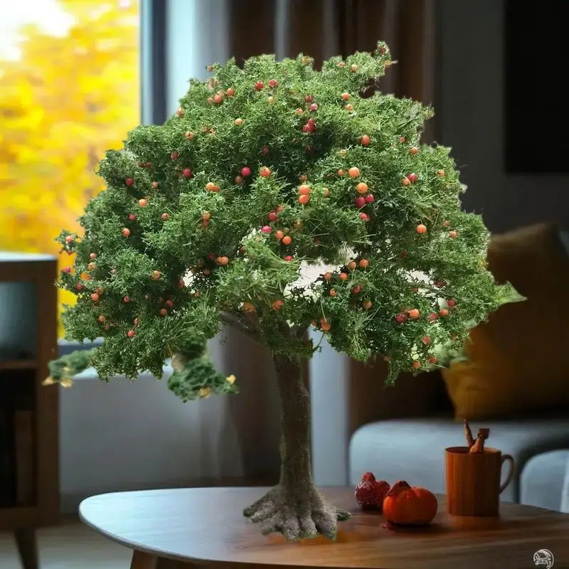 أشجار فواكه مصغرة مفصلة DIY لتخطيط النماذج، وديكور طاولة الرمل