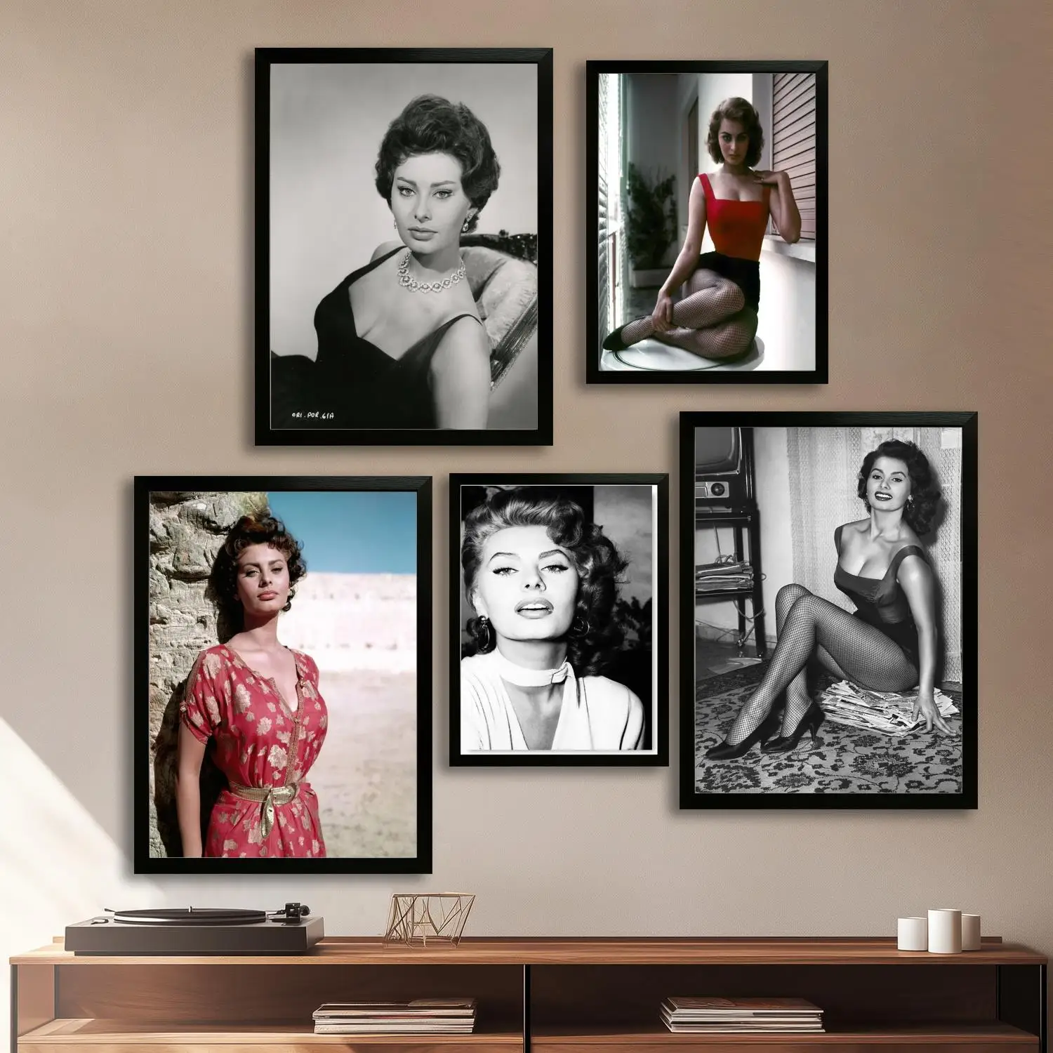 sophia loren Canvas Art Poster and Wall Art, Picture Print, Modern Family Bedroom Decor, Posters,Decorative painting