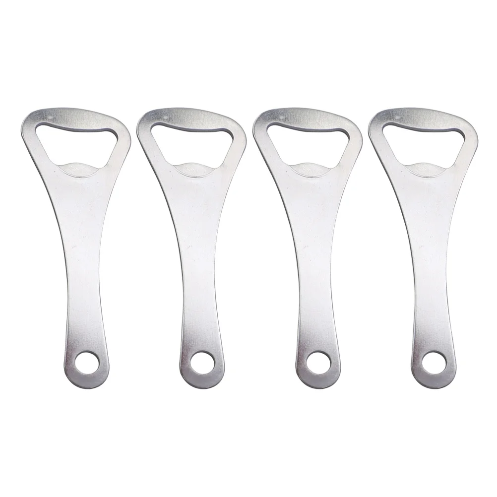 

4Pcs Heavy Duty Stainless Steel Beer Bottle Opener Ergonomic Handheld Design Portable Cap Remover for Home Bar Outdoor Parties