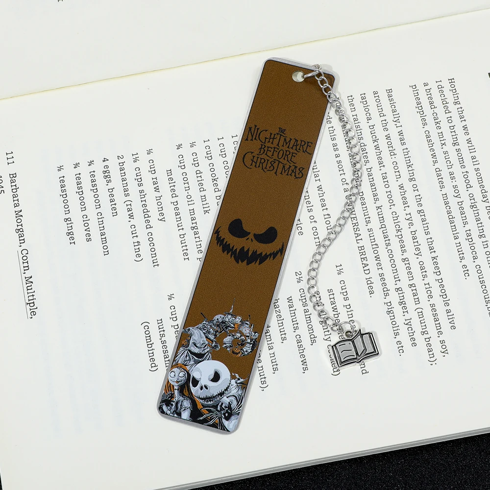 크리스마스 전의 창조적 인 악몽 공포 호박 머리 스테인레스 스틸 책갈피, 친구를위한 완벽한 크리스마스 또는 생일 선물