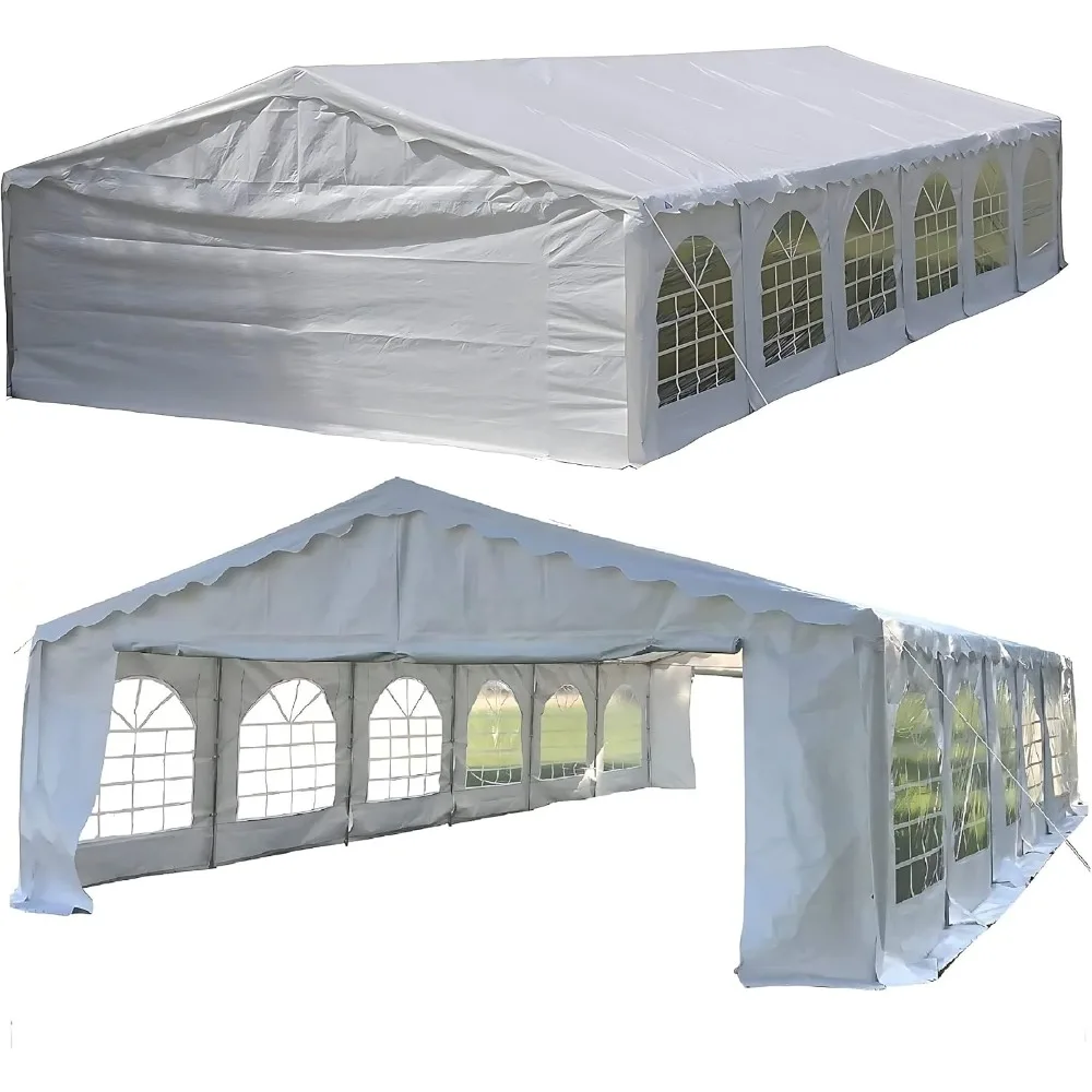 

Party Tent, 40'x20' Budget PVC, Outdoor Event Canopy, with Waterproof Top Cover, Removable Window Walls, Party Tent