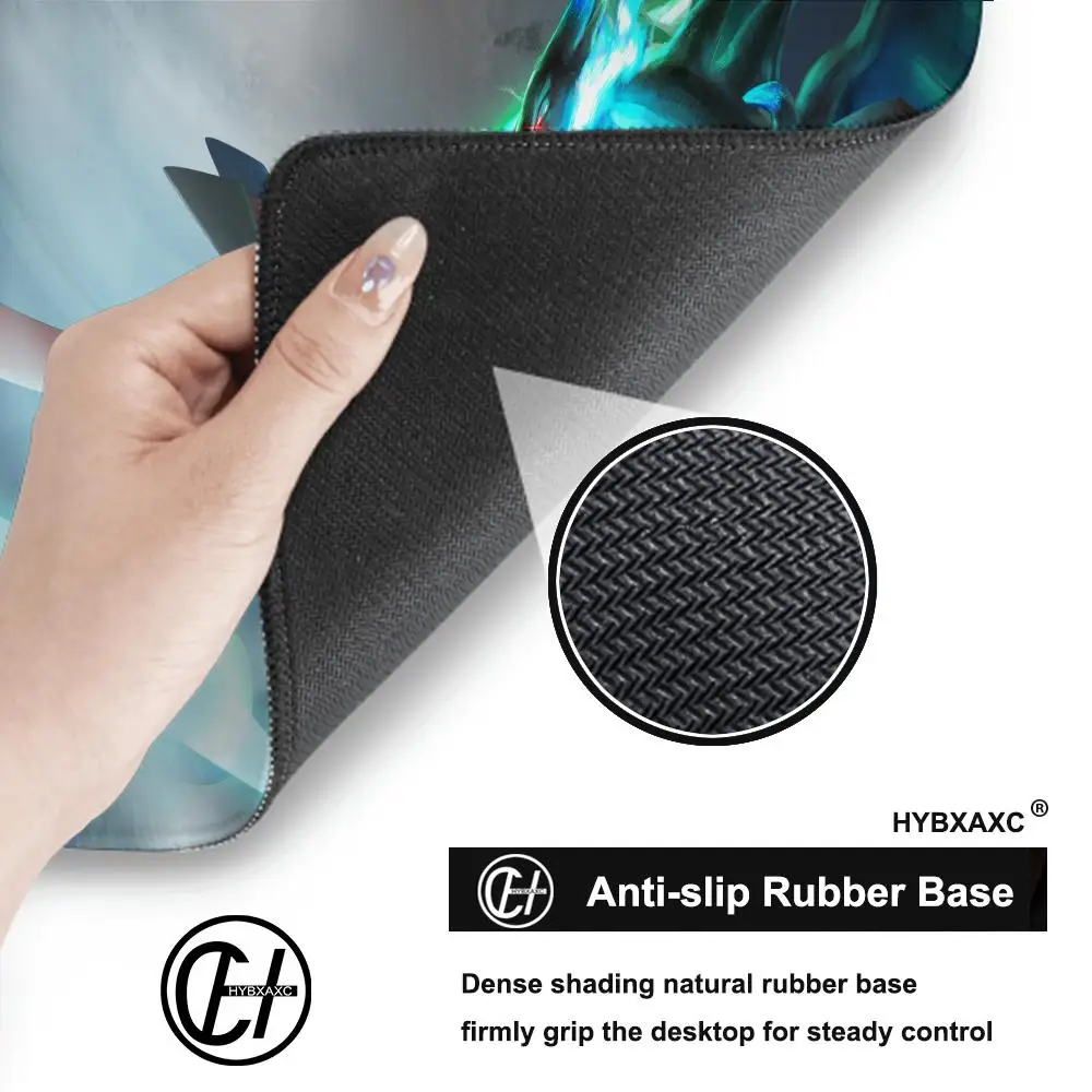 XXL Gamer Custom Mauspad P-Pokemon Greninja Schreibtischmatten HD Tastaturmatte Teppich Gamer Naturkautschuk Mäusepad Mousepad