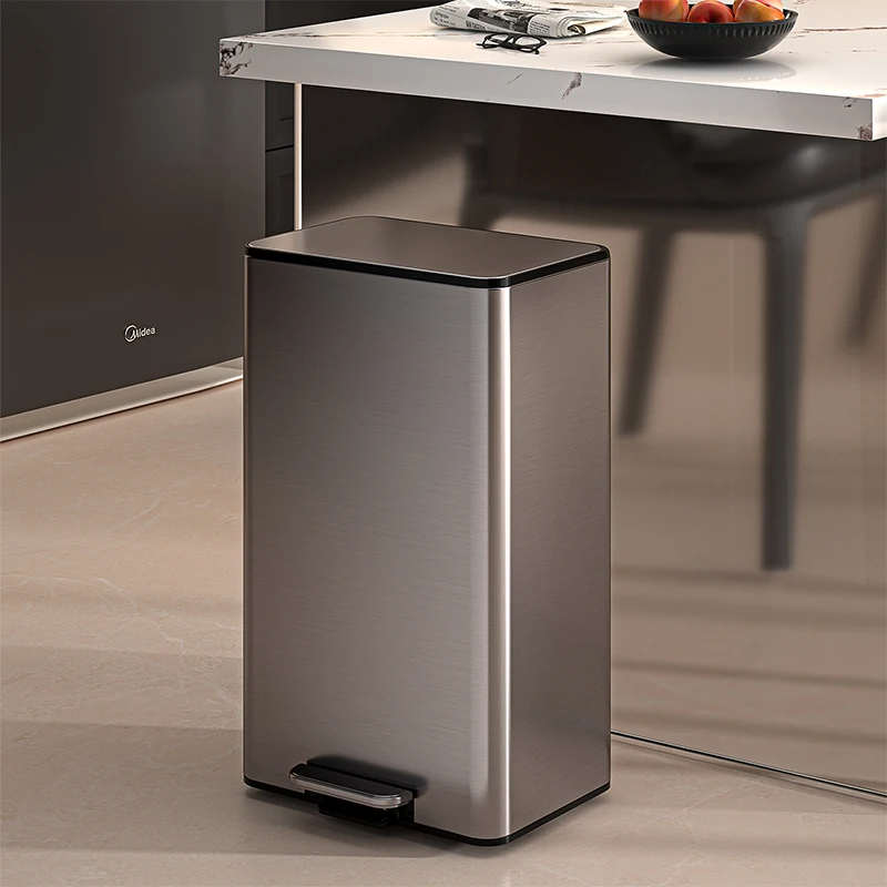 

Kitchen trash can, household stainless steel, Italian style, new style, living room, large size, large capacity, light luxury