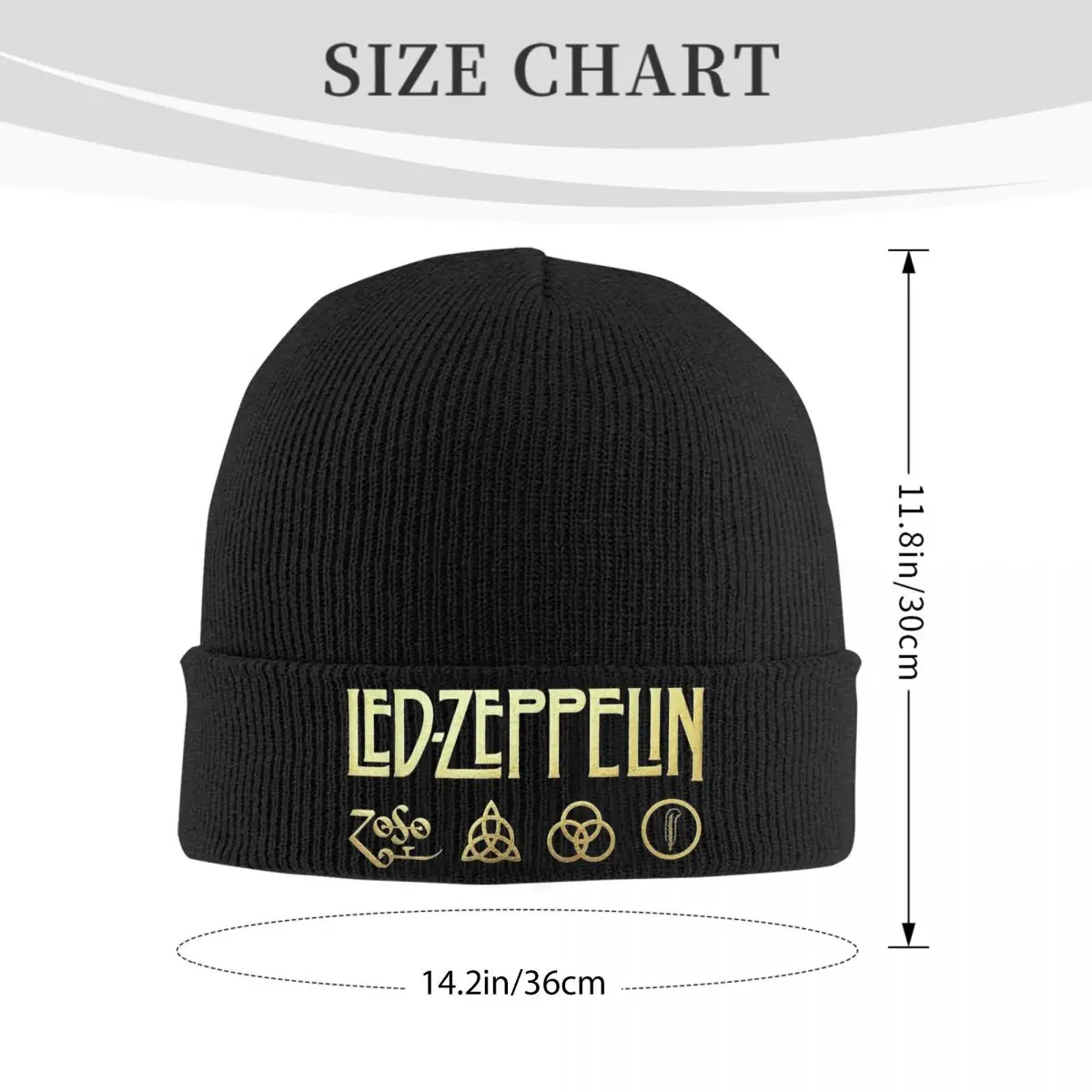 Led Band Zeppelin Hats Autumn Winter Skullies Beanies New Cap Female Male Knitted Caps