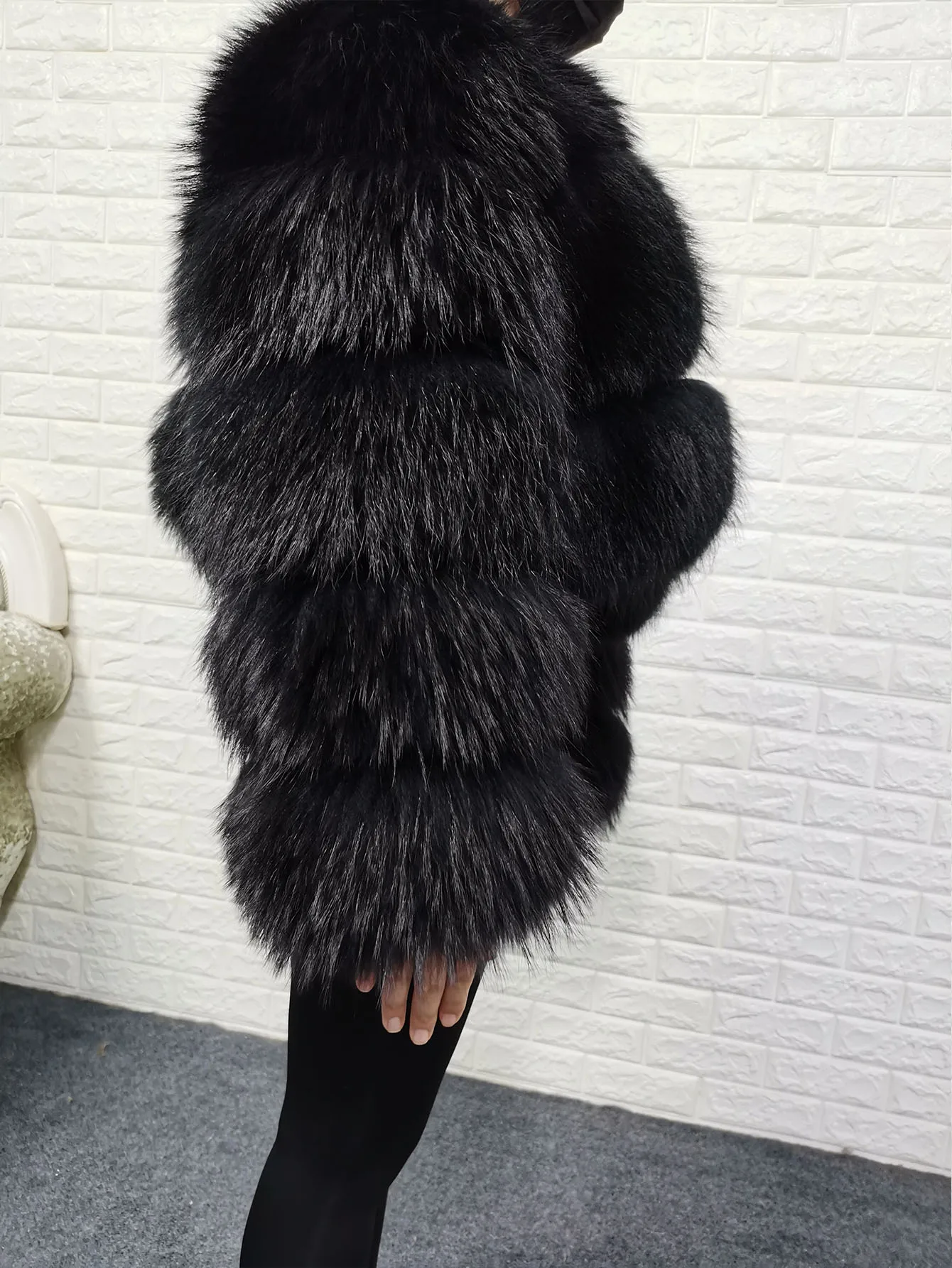2026 Plus Size tops Black Real Raccoon Fur Coat Women Natural Leather Clothing Curve coat winter jackets outerwears Female Vest