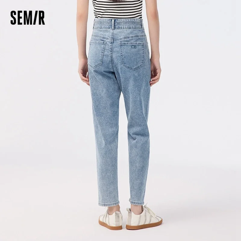 SEMIR-Jean Taille Haute pour Femme, Pantalon Conique, Court, Chic, Nouvelle Collection Été 2024