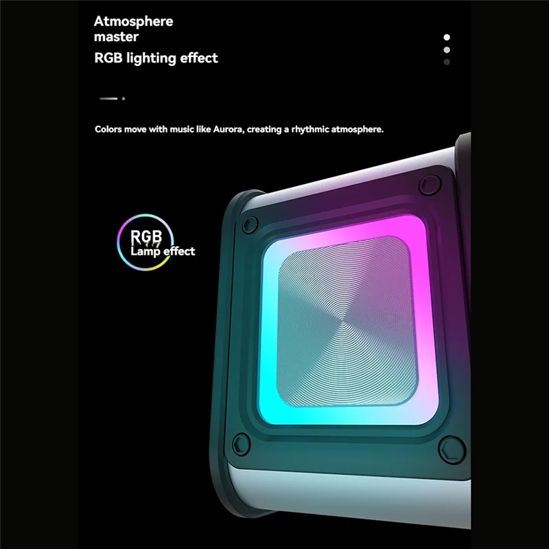 

Lenyes Wireless Bluetooth Speaker Multifunction With 2 Microphone RGB Portable Music Player Karaoke Machine For Home Gift-N33R