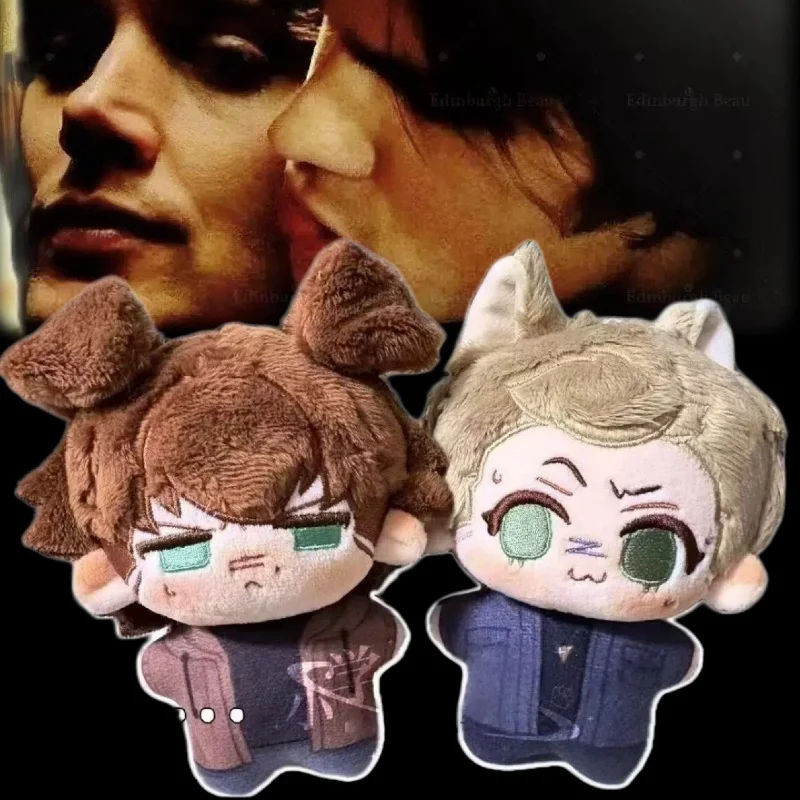 Anime 10cm Supernatural Join The Hunt Plush Pendant Cute Castiel Dean Sam Stuffed Doll Keychain With Birth Card For Fans Gifts