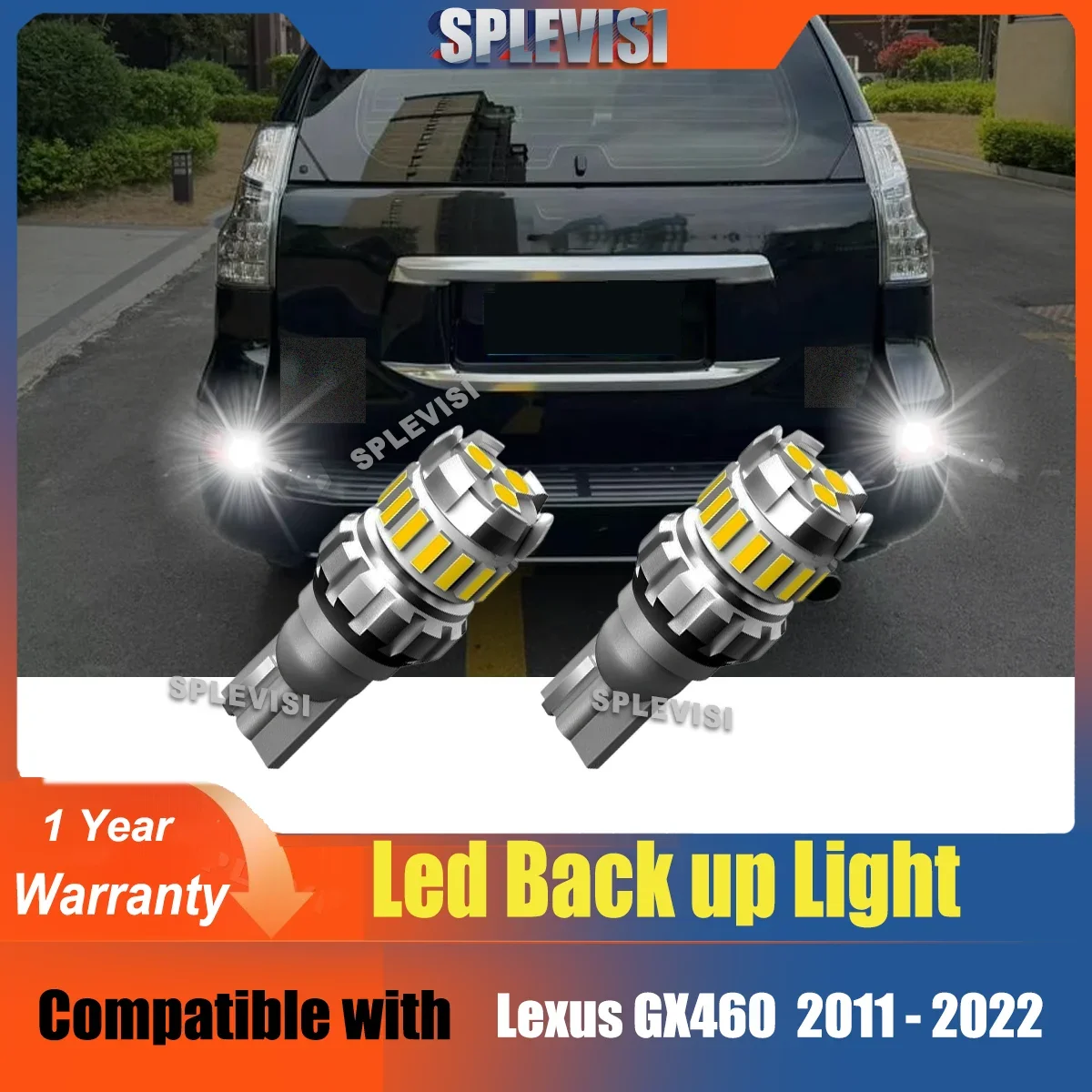 2Pc T15 Aluminium Backup Lamp Reverse Light DC12V Canbus For Lexus RX330 RX350 ES350 IS250 IS350 LX570 NX200T NX300H RC300 RC350