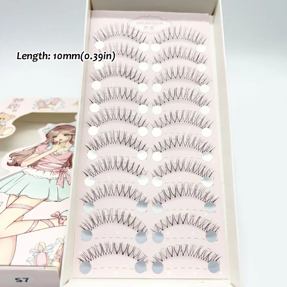 Nowe sztuczne rzęsy 3D z imitacji futra norek, pełne rzęsy na pasku 10 mm, wyszczuplające, wydłużające rzęsy, narzędzie do przedłużania rzęs DIY w domu