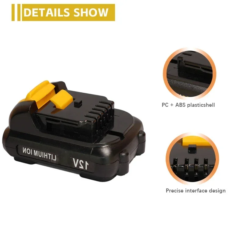 12V 5000mAh Battery for Dewalt DCB120 DCB127 DCB121 DCB100 DCB101 DCD700 Lithium-ion Rechargeable Tools Batteries