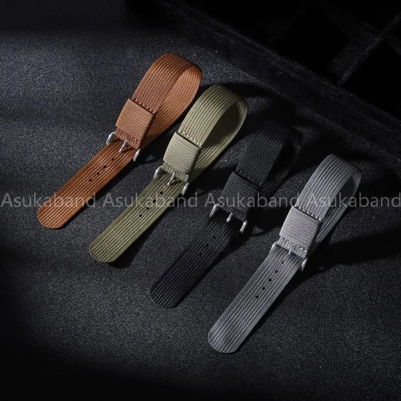 군사 스타일 나일론 시계 스트랩 밴드 20mm 22mm 세이코 5 다이버 참치 남성 여성 팔찌 스포츠 석영 기계식 시계 밴드