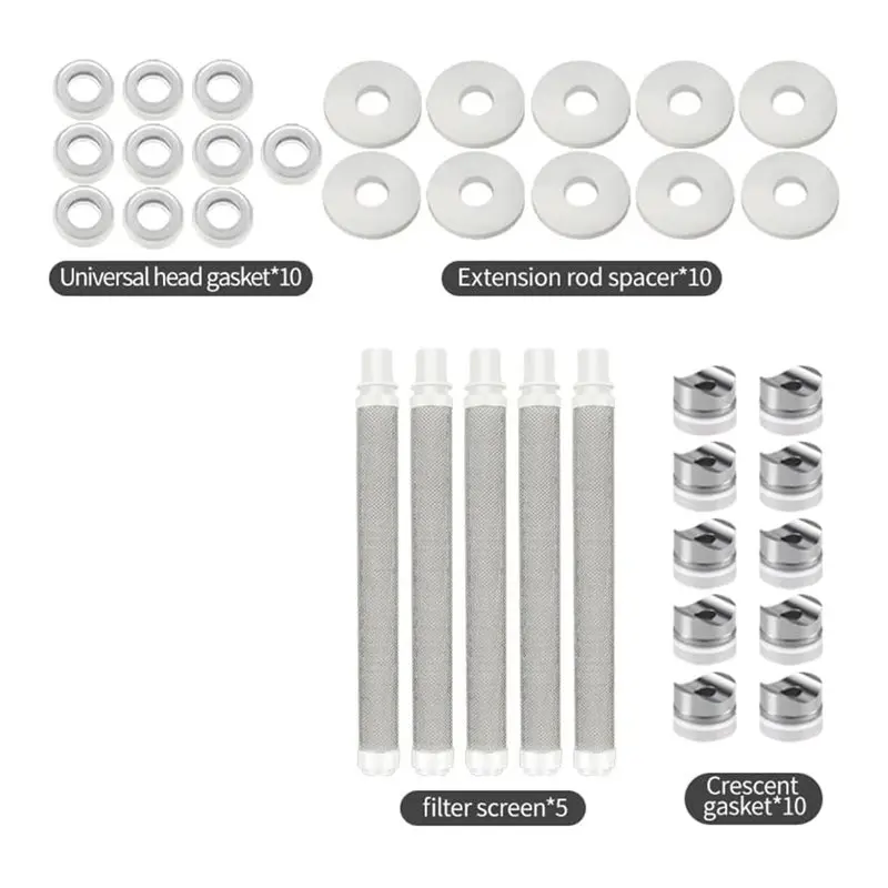 For Graco Compatible 35Pcs Airless Paint Sprayer Replacement Gaskets Seal Tips Nylon Flat Spacers Silicone Parts 246453-A50M