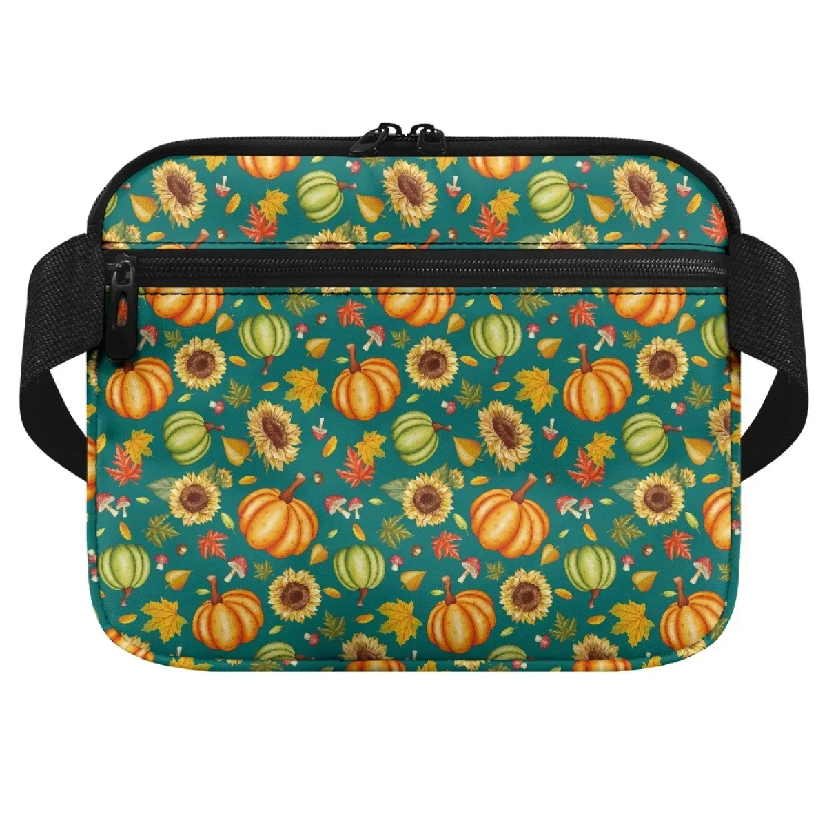 Riñonera de calabaza de Acción de Gracias, bolso de cintura de hombro con correa ajustable portátil, organizador de diseño, Bolsas de almacenamiento Para Mujeres