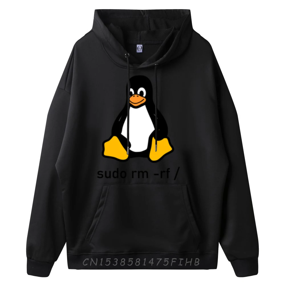 Tux Linux Penguin Sudo Rm Computer Science Computers Mens Clothing 2024 Camisas De Hombre Sweatshirts