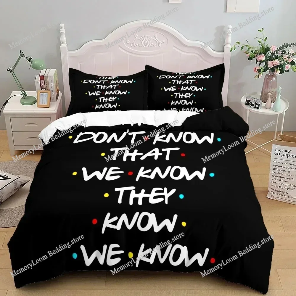 TV Drama Popular Friends Bedding Set Single/Twin/Queen Size Duvet Cover 3D Print Soft Bed Sheet Set Adult Bedroom Decor