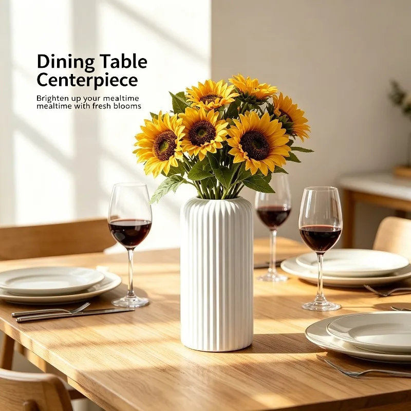 Nordic Plastic Vase Simple Small Fresh Flower Pot Storage Bottle Dinner Table Centerpieces Modern Home Decorations Ornaments