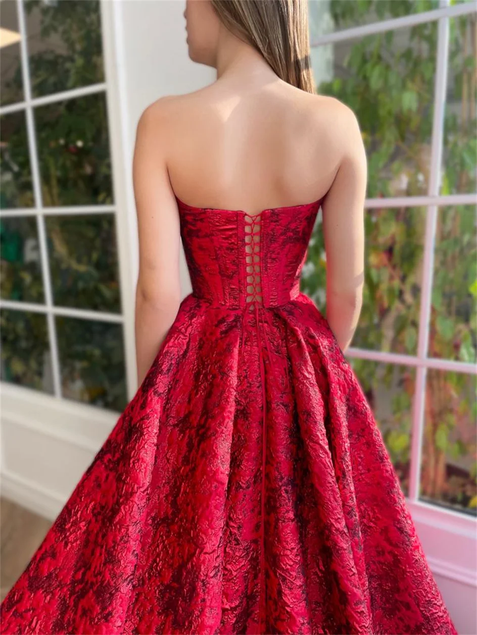 Shiyicey Red 2024 Printing Ball-Gown Backless Sleeveless Floor-length Dress Graduation Party Evening Elegant Luxury Celebrity