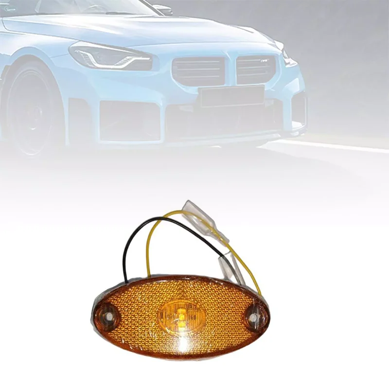 1Pcs 12V Amber Oval LED Side Marker Lights Durable Caravan Lighting Kit for Jokon Smlr2012 12v Amber Oval Led Side Marker Lamp