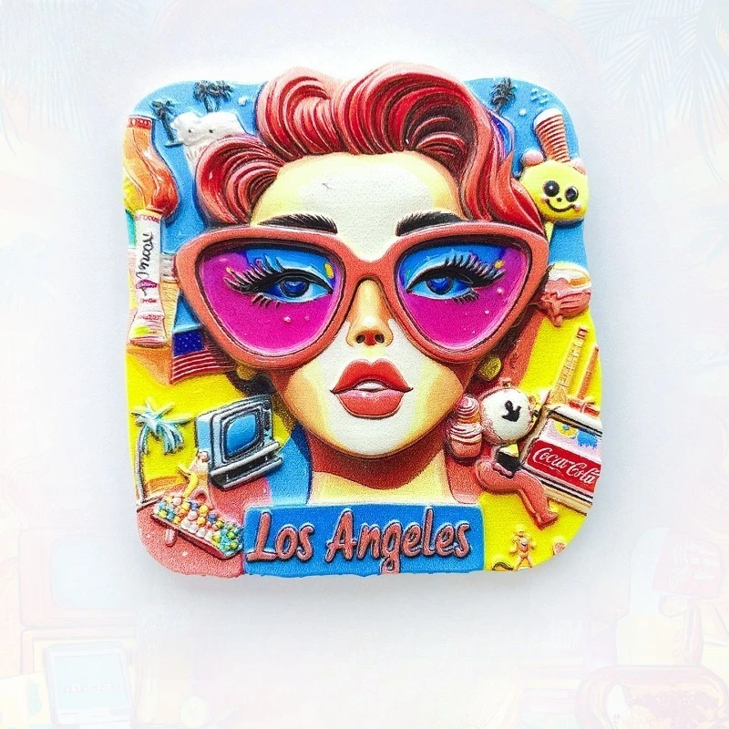 Hollywood Actor Fridge Magnet - Iconic 3D Celebrity Silhouette Souvenir Unique LA Gift for Travel & Movie Lovers Home Decor
