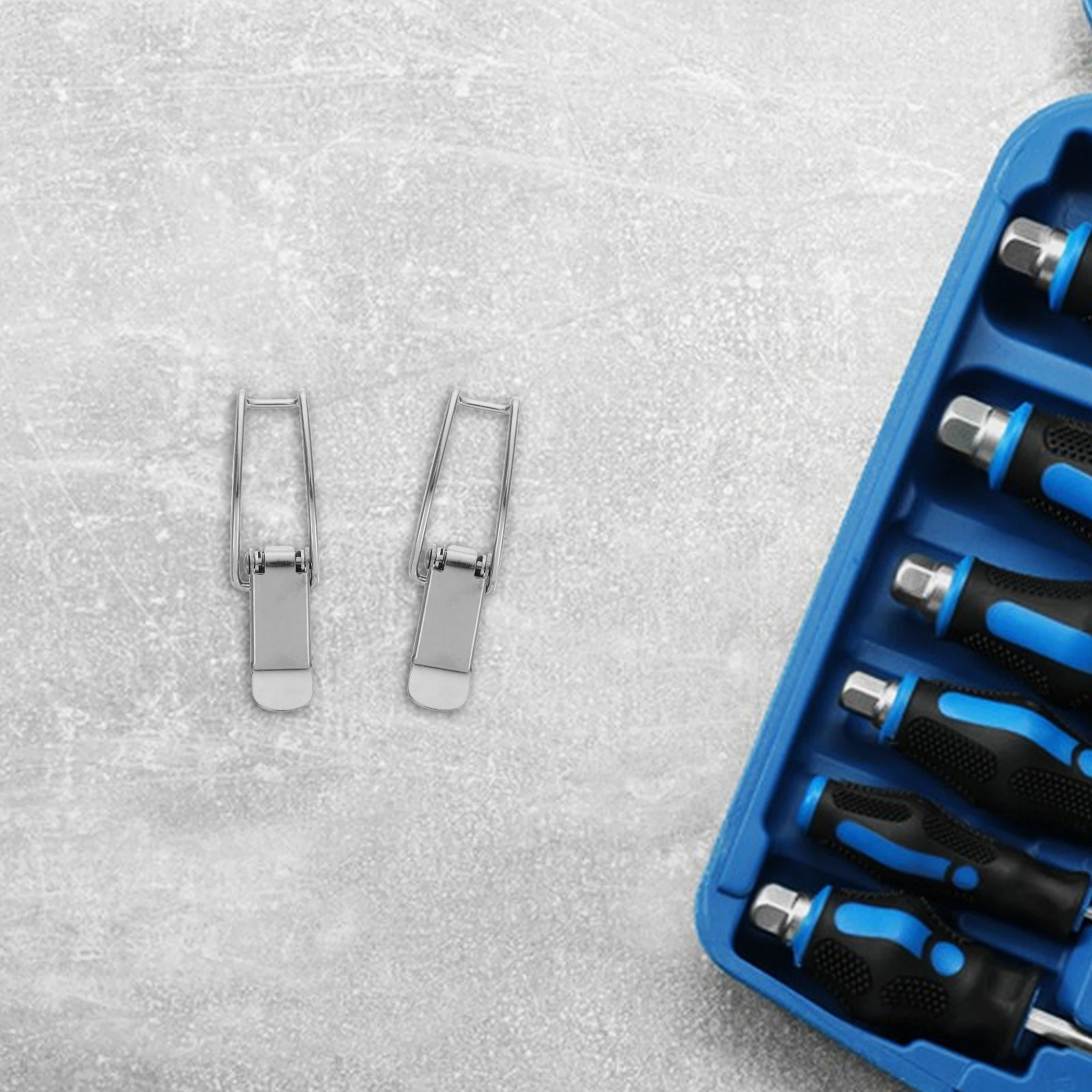 

4Pcs Stainless Steel Duckbill Latch Chest Clasp Lock Heavy Duty Toolbox Mechanical Transport Box Outdoor Wooden Box Locking Hasp