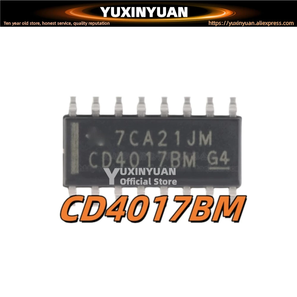 50PCS/LOT  CD4017BM 4013 4011 4001 40106 SOP-16 4017 4013 4011 4001 40106 IC Logic chip decimal counter