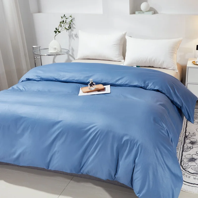 New Solid Color 1pc100% Pure Cotton Down Duvet Cover High-quality High Count High-density Soft and Skin Friendly Duvet Cover