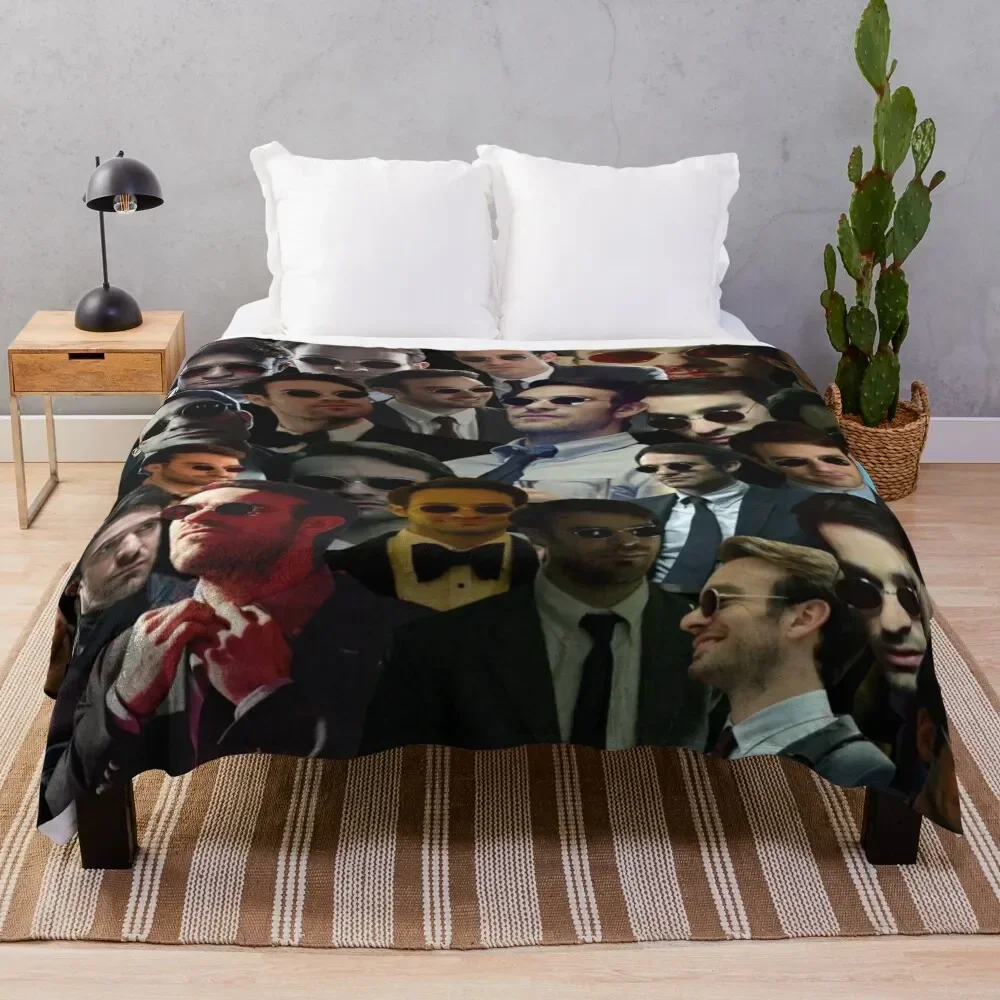 matt murdock-devil dare photo collage Throw Blanket Luxury Throw Shaggy Blankets