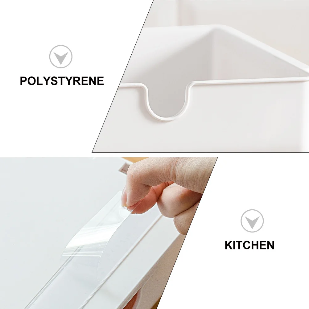 

1Pcs Hidden Drawer Storage Box White Polystyrene Adhesive Desk Bottom Organizer Under Desk Sundries Storage