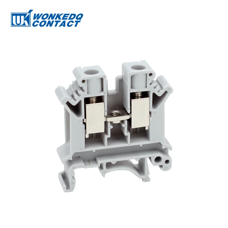 10Pcs UK10N UK10 Screw Feed-through DIN Rail Terminal Block UK 10mm Cable Plug Multi-color Universal Wire Electrical Connector