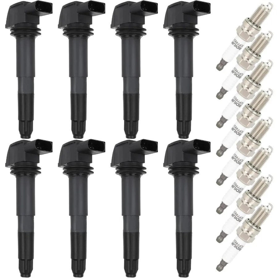 

Катушки зажигания иридиевые свечи зажигания UF513, набор из 8 шт. для Porsche 20032004 Cayenne V8 4,5 л, улучшение производительности двигателя