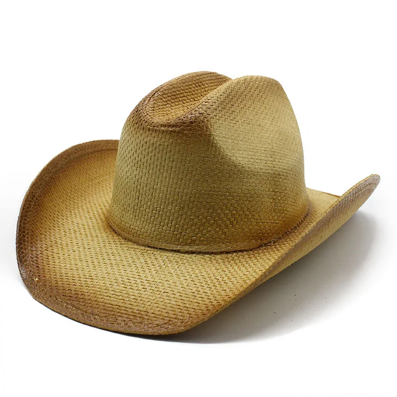 

Cross-border Foreign Trade Straw Cowboy Hat Inkjet Western Cowboy Hat Outdoor Beach Sun Protection Sun Hat