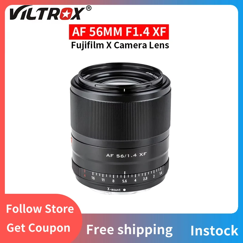 Viltrox 56mm F1.4 Auto Focus Portrait Large Aperture Telephoto Lens for Fujifilm Fuji X Mount X-T30 X-T3 X-T4 Camera Lens