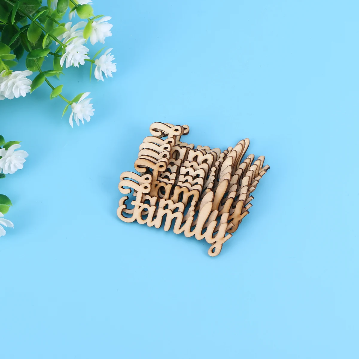 

10pcs Wood Chip Decoration Smooth Cutout Premium DIY Handcraft Supplies Family Friends Creative Crafts Party Wedding for Sewing