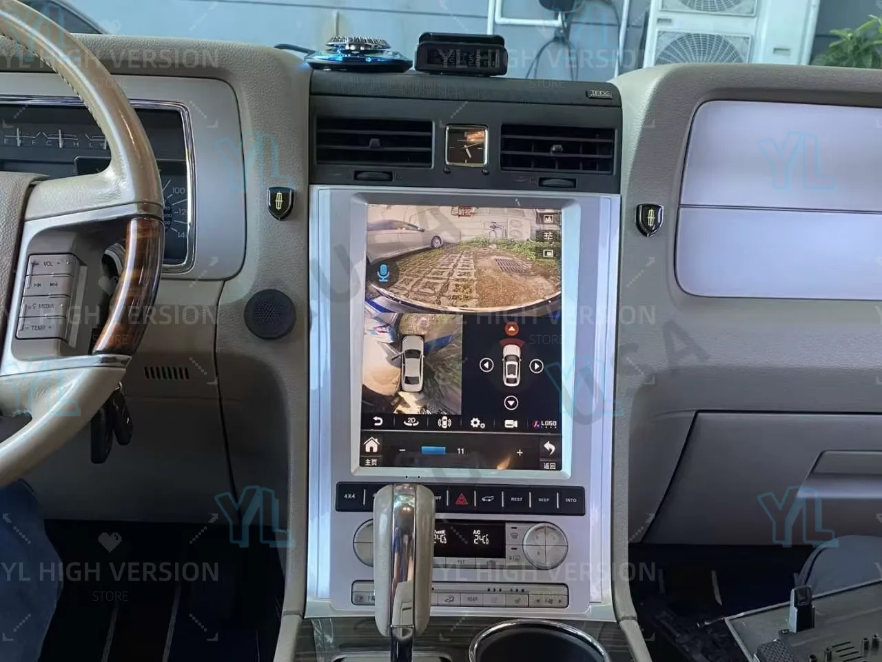 YANFU أندرويد 14.0 شاشة الوسائط المتعددة السيارات لينكولن نافيجيتور 2010-2013 Carplay راديو السيارة 12.1 بوصة نظام تحديد المواقع والملاحة رئيس وحدة