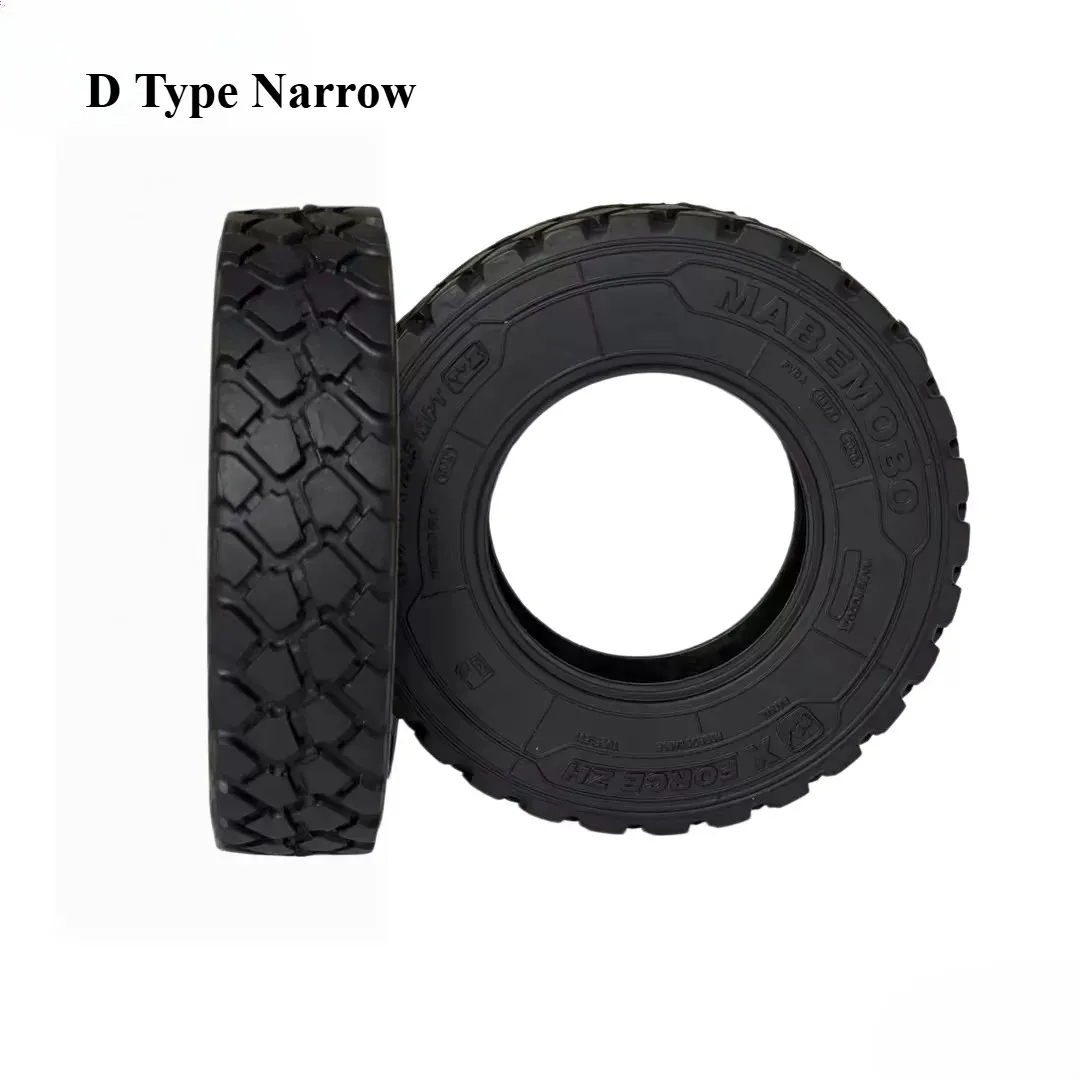 2pcs Rubber Gravel Road Tire for Tamiya 1/14 RC Truck 1:14 Tractor Sca 770s Upgrade Parts - view 5