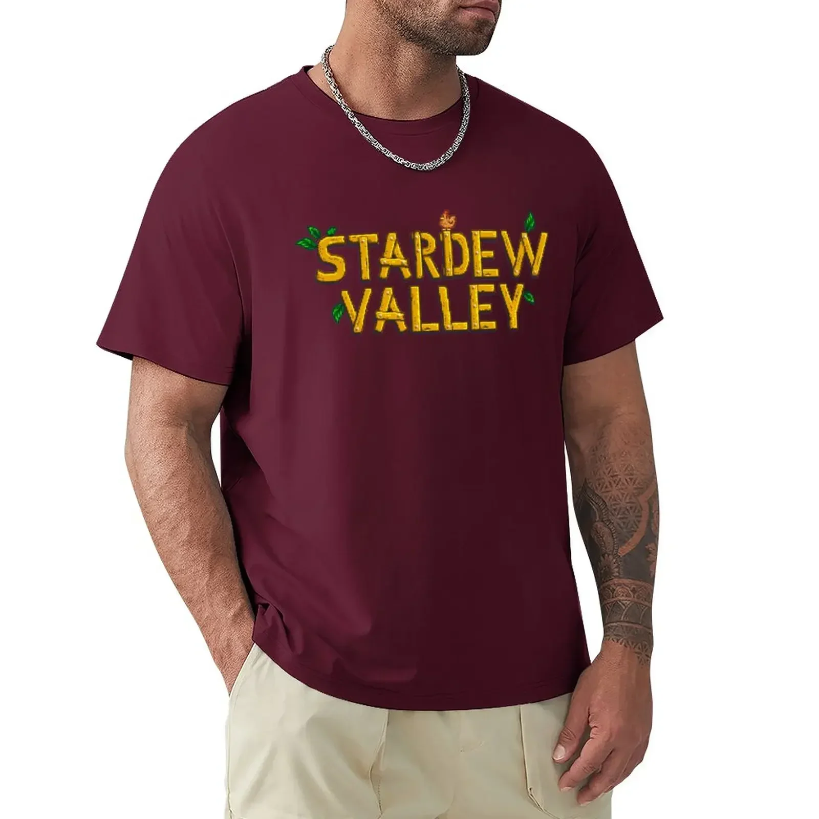 Blacks new edition sports fans Men's t-shirt Stardew Valley T-Shirt  men clothing harajuku graphic t shirts oversized funny tops