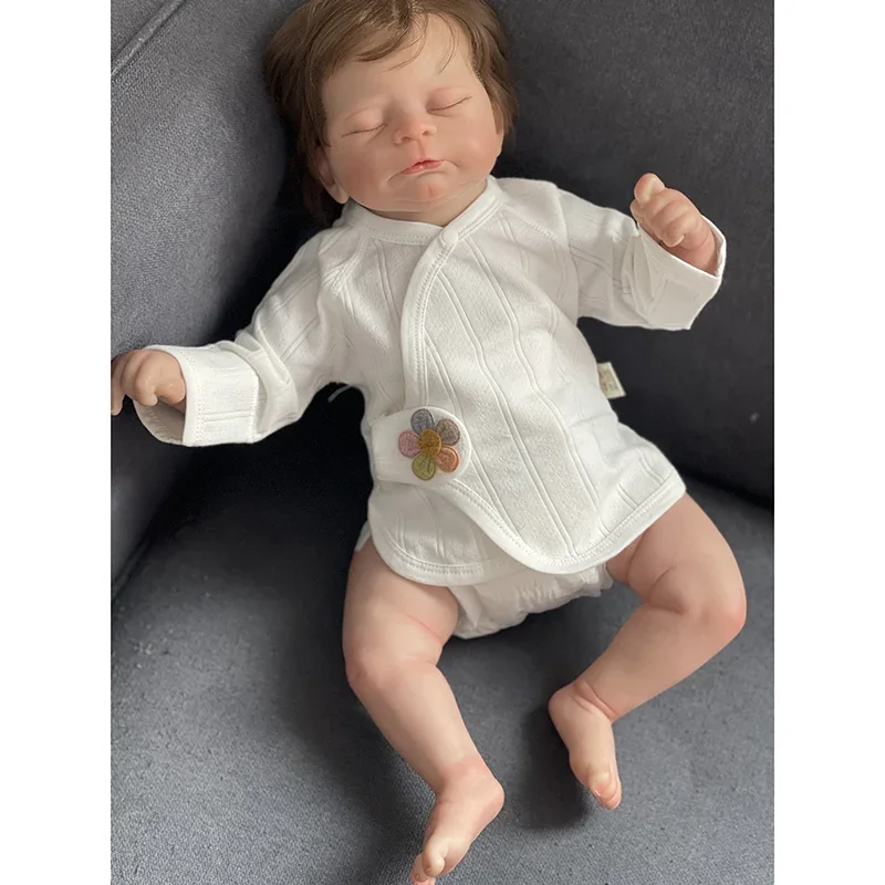 

50cm Reborn Doll Timothy Sleeping Baby High Quality Genesis Hand Painted Doll with Visible Veins Collectible Art Doll