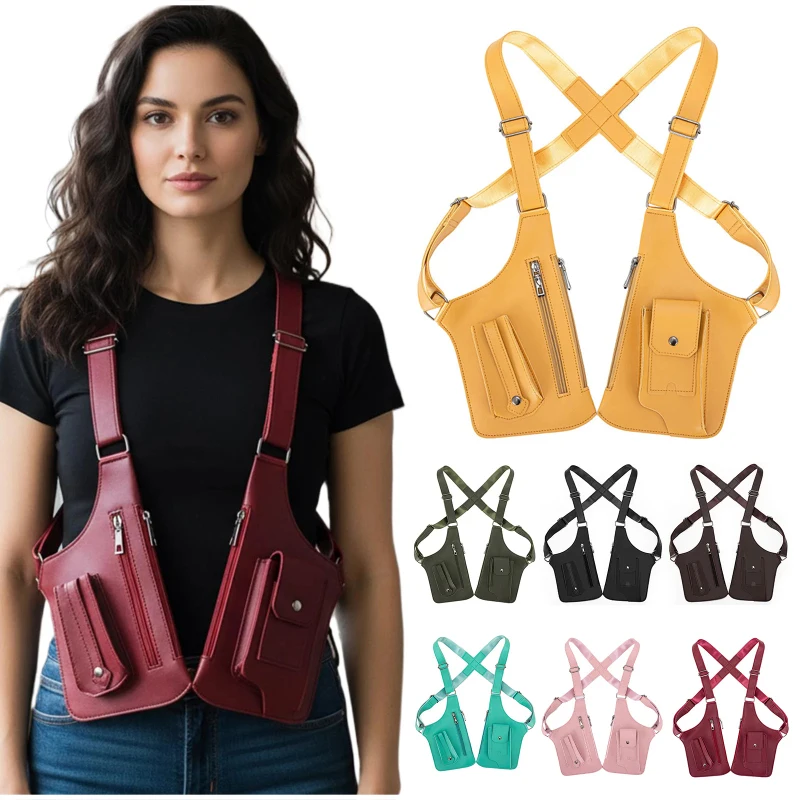 

Новый мужской рюкзак-жилет, стильная портативная нагрудная сумка, сумка для мобильного телефона с несколькими карманами, уличная сумка, сумка через плечо для спорта и отдыха