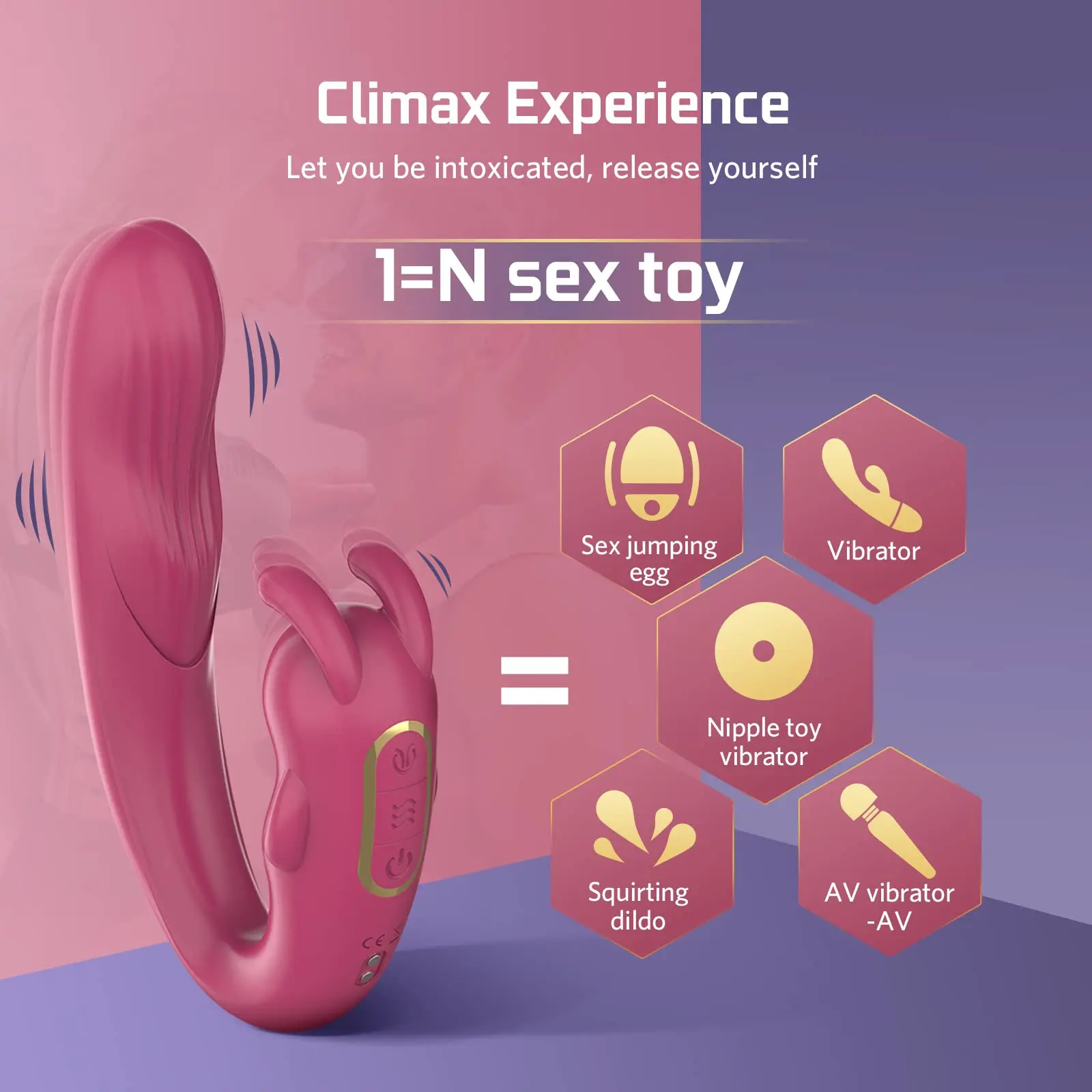 Konijn Dildo Vibrator Voor Vrouwen-Anale Dildo Vibrator Duwen Volwassen Seksspeeltje G Spot Clitoral Vibrator Met 10 Vibrerende Modi,