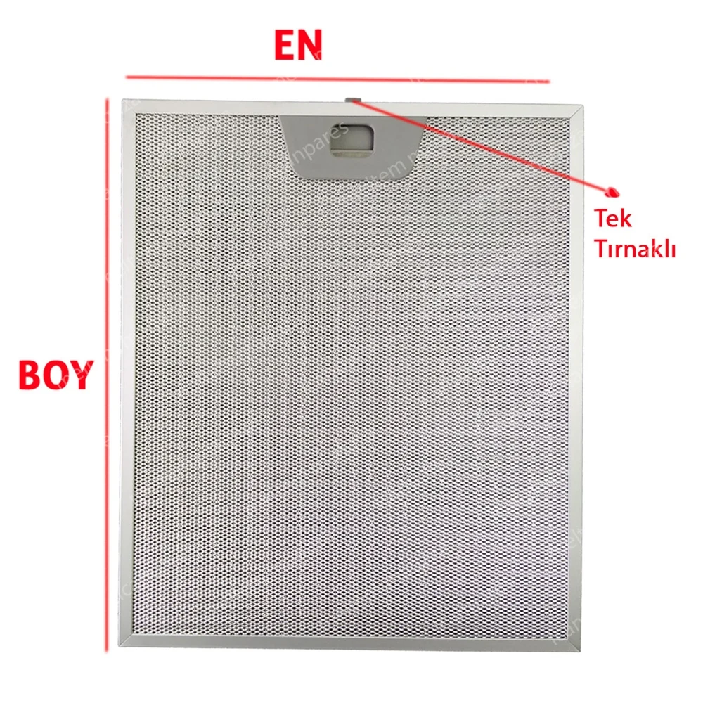 Compatible for ox EN 25 cm size 30 cm-rear nail 10,2 cm aspirator hood filter